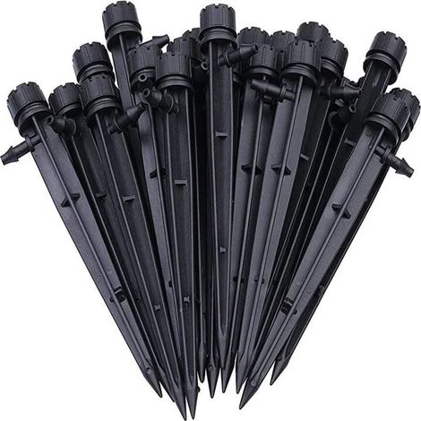 50 micro-asperseurs pour irrigation par aspersion, rotation du sol à 360 degrés, jardinage transparent (1/2)