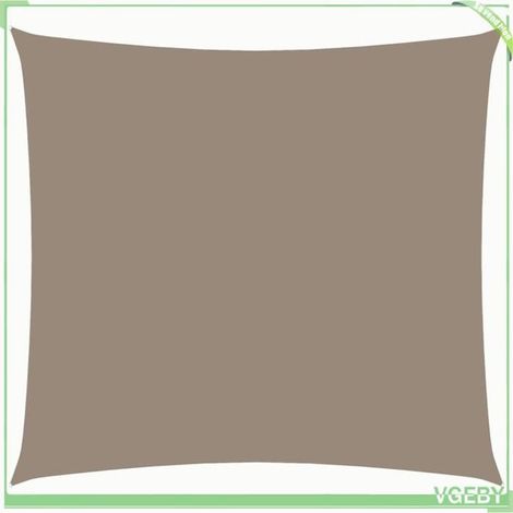 Voile de parasol - FAFEICY - 135413 - Carré 3,6x3,6 m - Tissu Oxford enduit PU - Taupe (1/5)