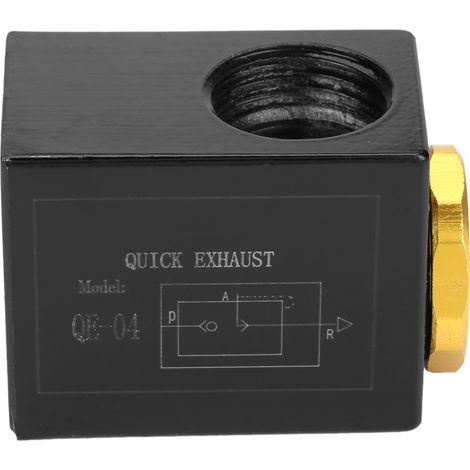 Silencieux rapide pneumatique 3/8" 1/2" entrée d'air en alliage d'aluminium QE-04 G1/2 (1/5)