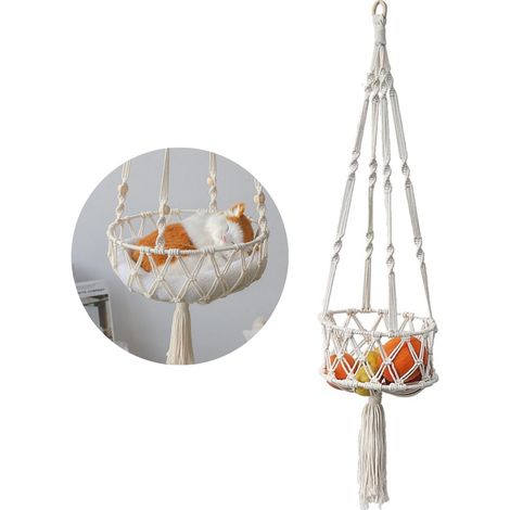 Hamac pour chat en macramé (1/5)