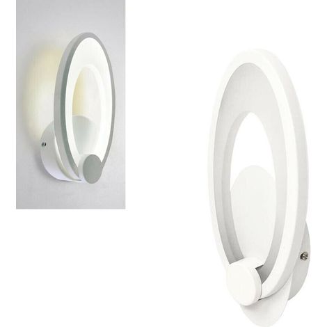 Applique In Vetro Ovale Led Luce Bianca 9 W Lampada Da Parete Interno E25f (1/4)