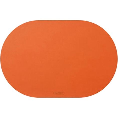 Tapis de table décoratif et imperméable à l'huile, 45 cm x 30 cm, pour salle à manger et bureau.-Orange (1/5)