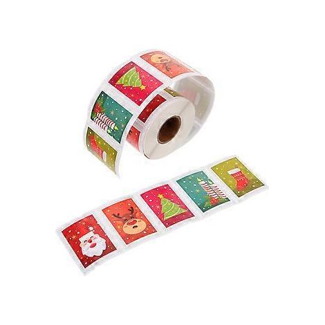 1 Rolle Weihnachtsgeschenkbox-Verschlussaufkleber, dekorative Aufkleber für Weihnachtsgeschenke