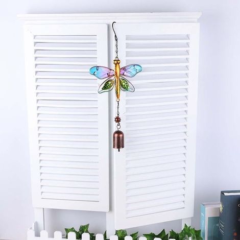 Carillon éolien en métal en forme de colibri, ornement suspendu en aluminium, décoration de maison, de jardin, de cour (1/4)