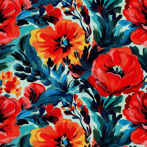 Tela decorativa para exteriores Oxford - Flores - DX3034 (1/5)
