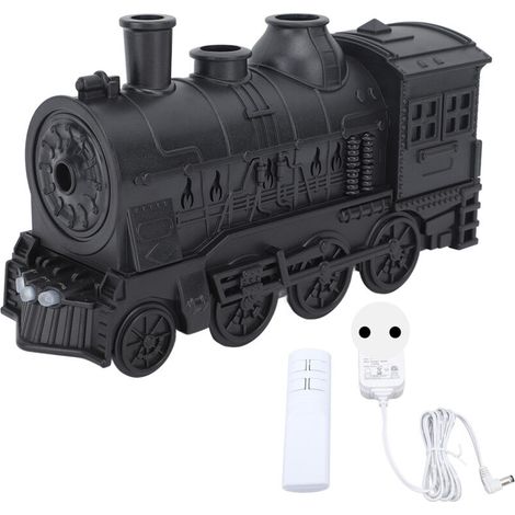 Difusor de aceites esenciales con forma de tren de 300 ml – Humidificador de aromaterapia con control remoto, 2 modos de luz y niebla fría.