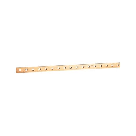 Barre cuivre plate rigide à trous taraudés section 18x4mm - 245A ou 200A admissibles - longueur 990mm - 037434 - LEGRAND