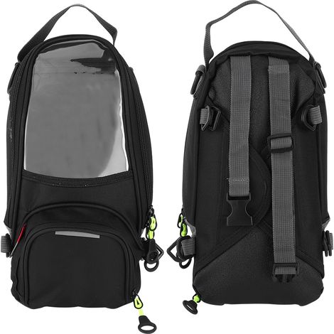 Sacoche de réservoir moto étanche avec aimant, grand sac arrière transparent, fenêtre GPS, sacoche de guidon imperméable, dosseret magnétique pour navigation (1/5)