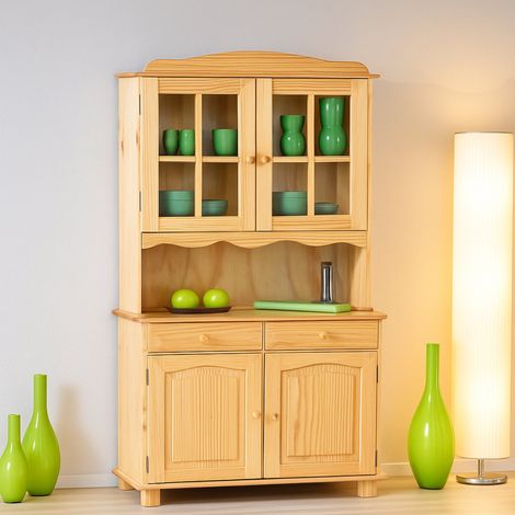 Dmora Buffet avec deux portes et deux tiroirs, couleur chêne clair, 88 x 198 x 32 cm, avec emballage renforcé (1/5)