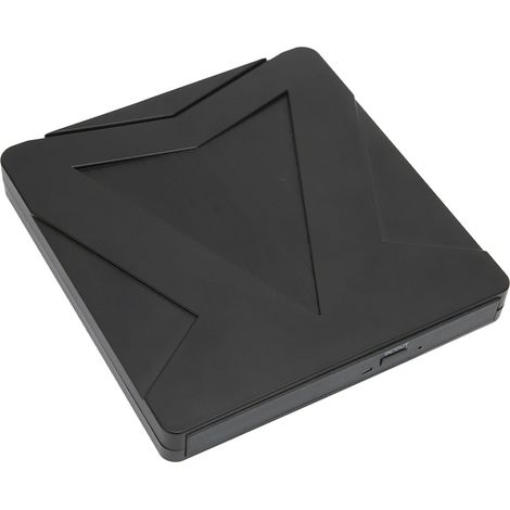 Multifunktionaler externer DVD-Brenner mit 5 Gbit/s USB 3.0 Typ C Dual-Schnittstelle, schlank und tragbar, für Computer (schwarz). (1/5)