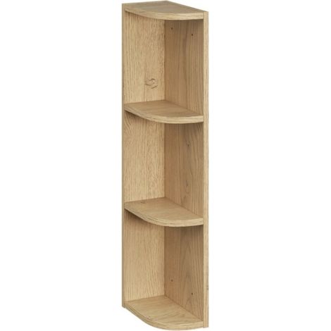 Mobile da arredo NATURA – Angolo arrotondato aperto – Colore rovere chiaro – L15 x H80 cm - Da appendere (1/5)