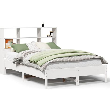 Maison Exclusive - Letto Libreria senza Materasso Bianco 140x190 cm Legno di Pino
