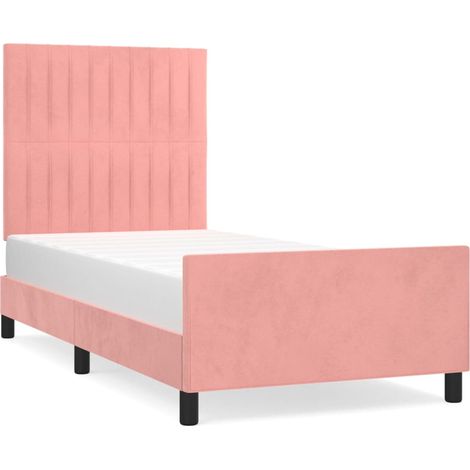 Maison Exclusive - Cadre de lit sans matelas rose 90x190 cm velours