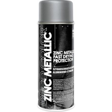 Vernice spray metallizzata allo zinco Deco color ad asciugatura rapida 400 ml (1/2)