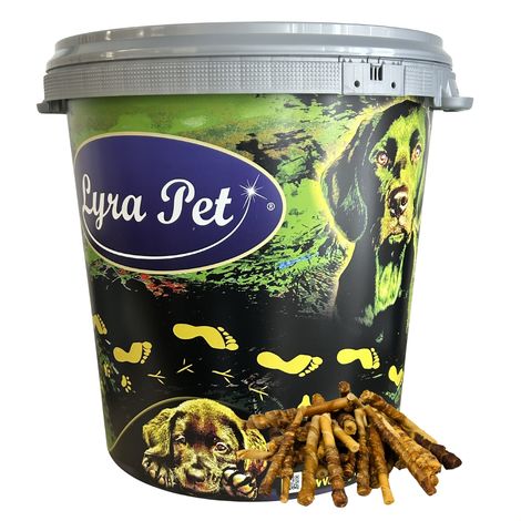 5 kg de bâtonnets de buffle Lyra Pet® avec lanières de bœuf en bac de 30 L