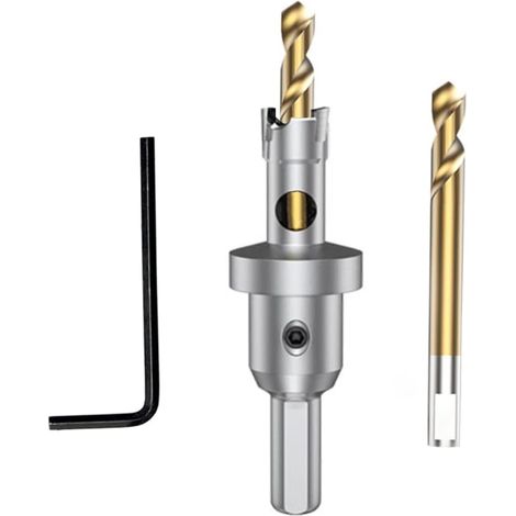 Scie cloche au carbure, fraise cloche TCT inoxydable, élargisseur de trou — 14 mm convient pour l'acier inoxydable et la tôle fine. (1/5)
