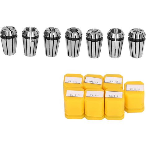 Lot de 7 pinces de serrage printemps 1.0-7.0mm pour tiges d'extension, écrous, alésoirs, mandrin de fraisage.