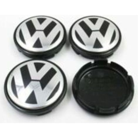 Juego de 4 tapacubos originales para llantas de aluminio de 65 mm, aptos para tapacubos Volkswagen, tapacubos centrales de 65 mm, logotipo de neumático, embellecedores de rueda modificados para coches
