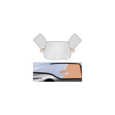 Couverture Pare Brise Avant Voiture - 1 Pièce, Argent, Voitures Soleil Poussière Pluie Bâche, Convient pour Berline, Protection UV, Protection la Neige, Protection Contre la Poussière