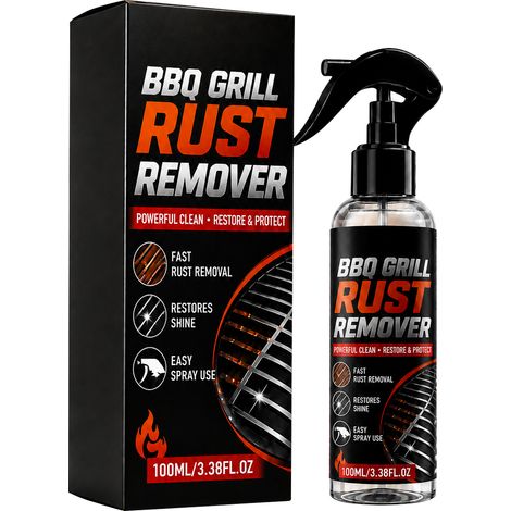Ce spray antirouille pour grilles de barbecue élimine la rouille superficielle sans abîmer le métal. Facile à essuyer, il ne laisse aucun résidu et assure l'entretien et le nettoyage de votre grille. (1/5)