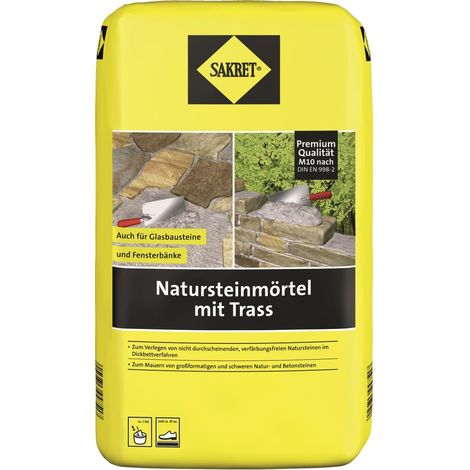 SAKRET Natursteinmörtel mit Trass 25 kg Schutzwachs