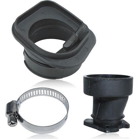 Ensemble de collecteur d'admission pour Husqvarna 340 345 350 353 346XP avec manchon de tuyau d'admission et collier de tuyau d'admission, remplacement pour 503 86 6301, 537251302 (1/5)