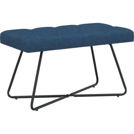 Bench with Button Tufted Blue 80 x 40 x 46 cm Fabric vidaXL