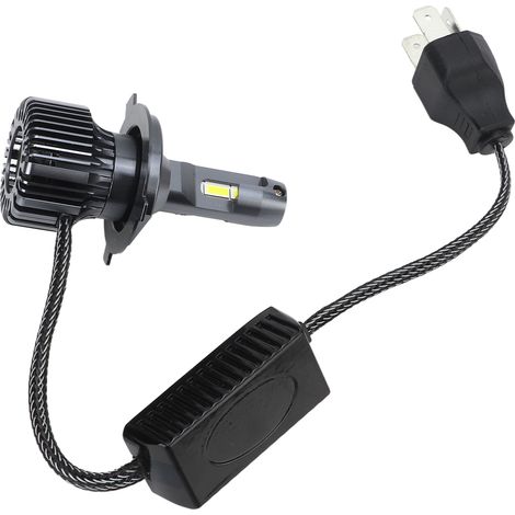Ampoule de phare LED H4 pour moto, faisceau lumineux LED 55W 5500LM, ultra-lumineuse, universelle pour motos et véhicules électriques (1/5)