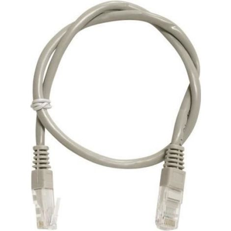 Cordon de raccordement RJ-45 - - 50 cm - UTP - CAT 5e - Moulé - Gris