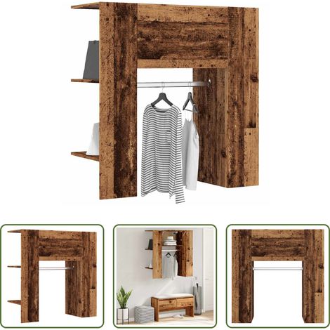 Holzwerkstoff -  Flurschrank Altholz-Optik 97,5x37x99 cm Holzwerkstoff (1/5)