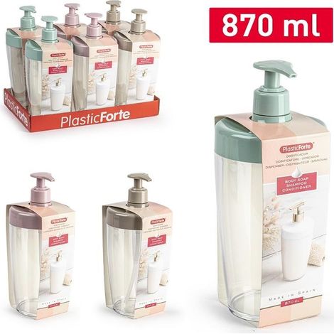 1 Pezzo Dispenser PortaSapone Liquido in Plastica 870 cm Vari Colori (1/2)