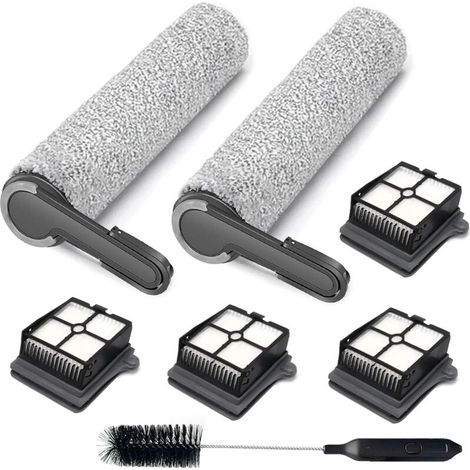 [Version 2, Détachable] Accessoires pour aspirateur Tineco Floor One S7 Pro / S6, 2 rouleaux de brosse, 4 filtres Pièces de rechange pour aspirateur tout-en-un (1/5)