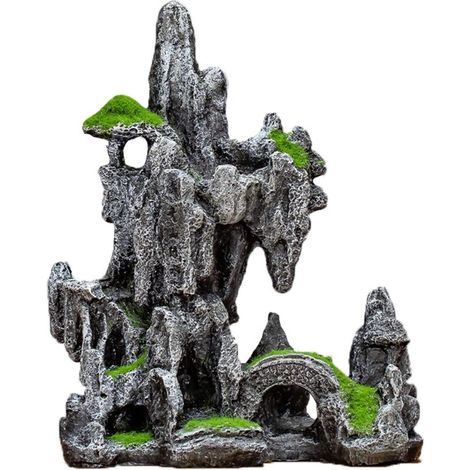 Décoration d'aquarium avec Vue sur la Montagne, Grand Aquarium, Jardin de Pierres, aménagement paysager, Ornements de Bureau, décoration intérieure