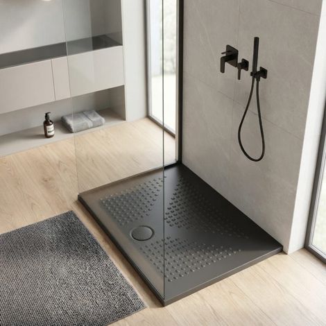 Piatto Doccia 70X100 In Ceramica Nero  Delfino
