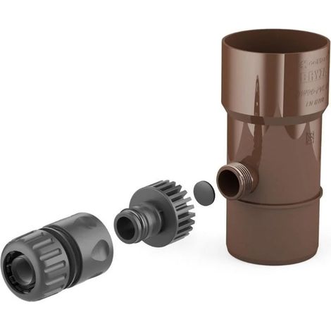 Regensammler 110mm, Regenwasser Fallrohr, braun (1/5)