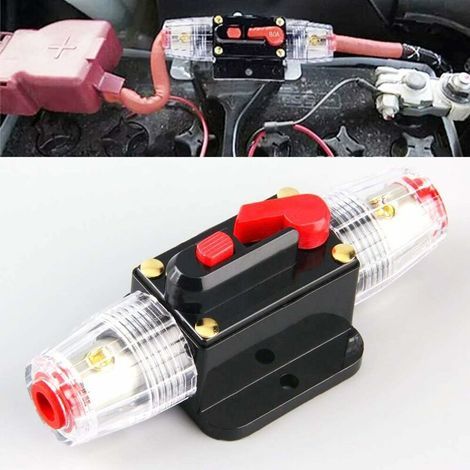 60A Auto Disjoncteur Protection De Voiture 12V - 24V DC avec Commutateur Manuel De Réinitialisation De Fusible (1/5)