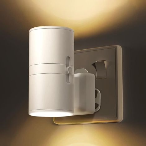 Veilleuse LED avec interrupteur, veilleuse à capteur de lumière, trois couleurs réglables, convient à tous les endroits de la maison, 1 unité/télécommande non incluse. (1/5)