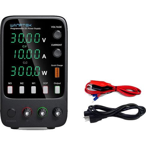Alimentation électrique DC, tension réglable, contrôle par encodeur, APS3010H (1/2)