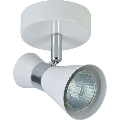 Foco Maximo 1xgu10 Blanco/cromo 15x12x8,5 Cm (1/2)