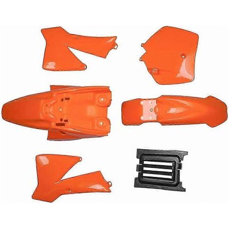 Kit de carénage orange pour mini-moto cross 50 cm³ avec cache en F pour enfants (1/5)