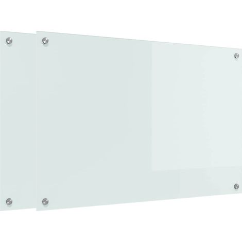 Protection de cuisine Blanc 90 x 60 cm verre trempé CFW75618 (1/5)