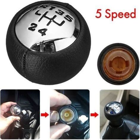 Pomello del cambio T4W a 5 marce per Citroen C3 C4 Picasso Peugeot 307 3008 407 (1/4)