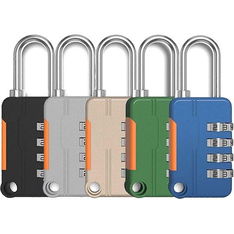 Réparation non comprise. Cadenas à combinaison à 4 chiffres, adaptés à l'école, la maison, le bureau, les casiers de rangement, les casiers de salle de sport, les tiroirs, les armoires, les boîtes à o (1/5)