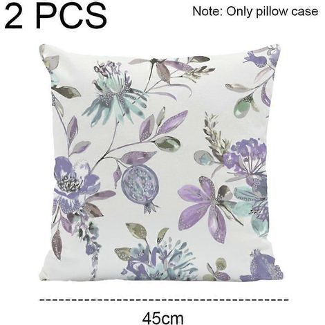 Lot de 2 housses de coussin motif jardin - Housse de coussin carrée pour canapé-lit (1/4)