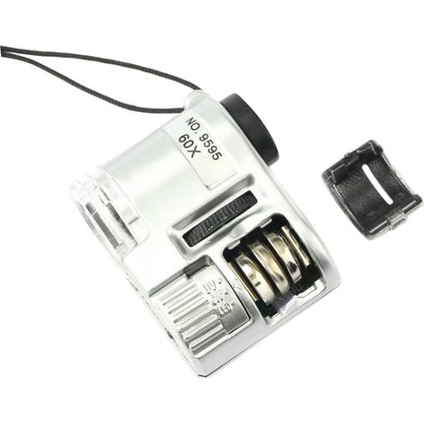 Mini Microscope avec Détecteur UV Et Éclairage LED Loupe Portable pour Éducation Jardinage Et Observation Industrielle (1/4)