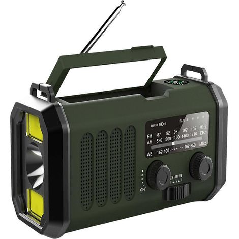 Multifunktionales Kurbelradio für den Außenbereich, FM/AM, solarbetrieben, Notruffunktion (1/5)