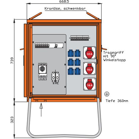 Walther Werke Verteilerschrank 44kVA WV0310R1