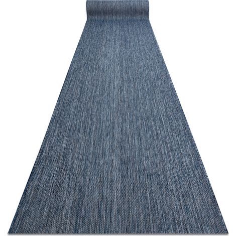 Läufer SISAL SION Melange flach gewebt dunkelblau 150cm blue 150x800 cm