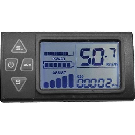 S861 Écran LCD 24V 36V 48V Compteur Vélo Électrique, Tableau de Bord BLDC 5 Broches pour Moteur sans Balais, Affichage Numérique (1/5)