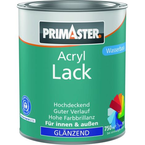 Primaster Acryl Lack tiefschwarz glänzend 750 ml Acryl Lack